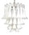 Vintage Milky White Murano Glass and Crystal Petals Chandelier, Italy, 1981 For Sale