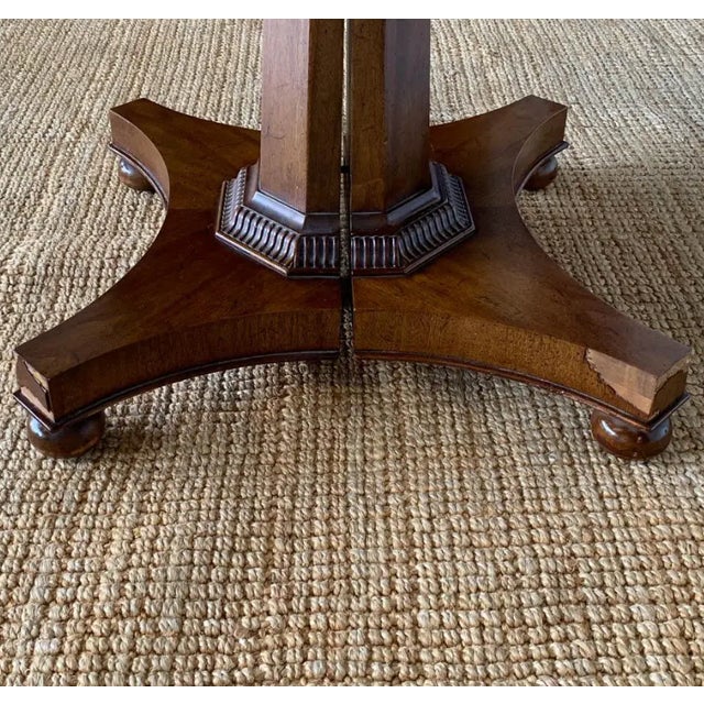 Mid 20th Century Mid Century John Stuart Pedestal Table With Two Leaves, Signed For Sale - Image 5 of 11