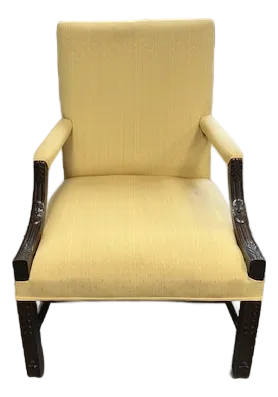 Early 1900s English Mahogany Chippendale Style Armchair
