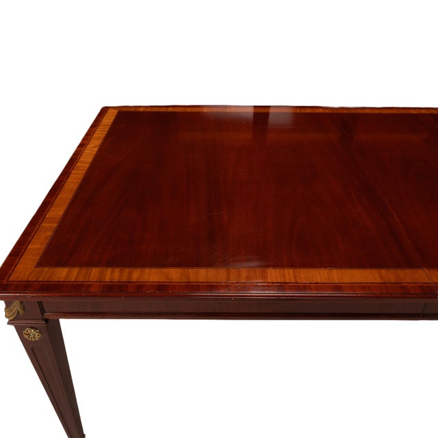 Kindel Furniture 1980s Kindel National Trust Mahogany Extension Banquet Dining Table For Sale - Image 4 of 12