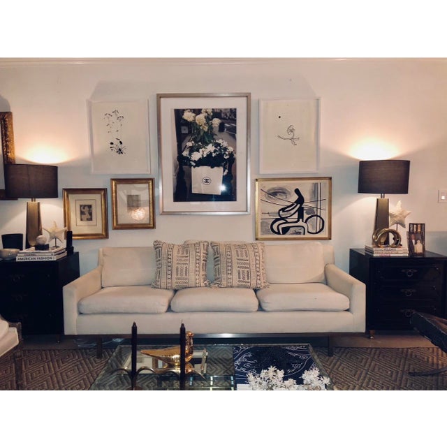 Vintage Modern Sofa With Steel Base For Sale - Image 10 of 10