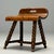 Swedish Mid-Century Modern, Provincial Milking Stool, Oak, Sweden, 1900s For Sale - Image 9 of 10