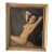 1900 German School Oil Painting on Board of a Reclining Female Nude, Framed and Signed For Sale