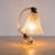 Italian 1940s Petite Italian Murano Clear Frosted Glass Lamp For Sale - Image 3 of 16