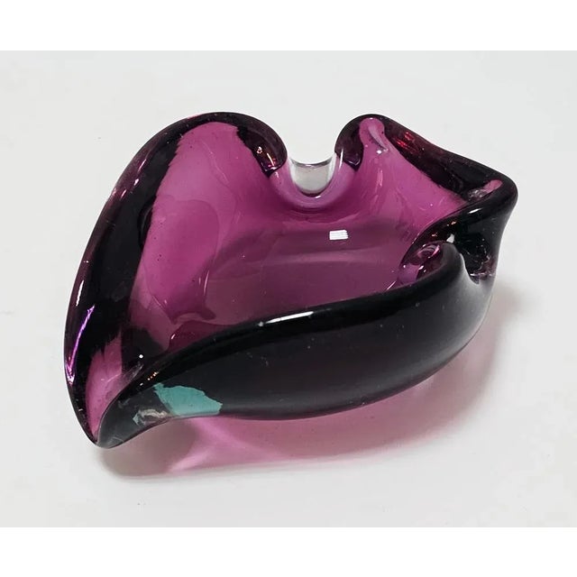 Purple Mid-Century Modern Murano Glass Ashtray in Purple Glass, Italy, 1960s For Sale - Image 8 of 10