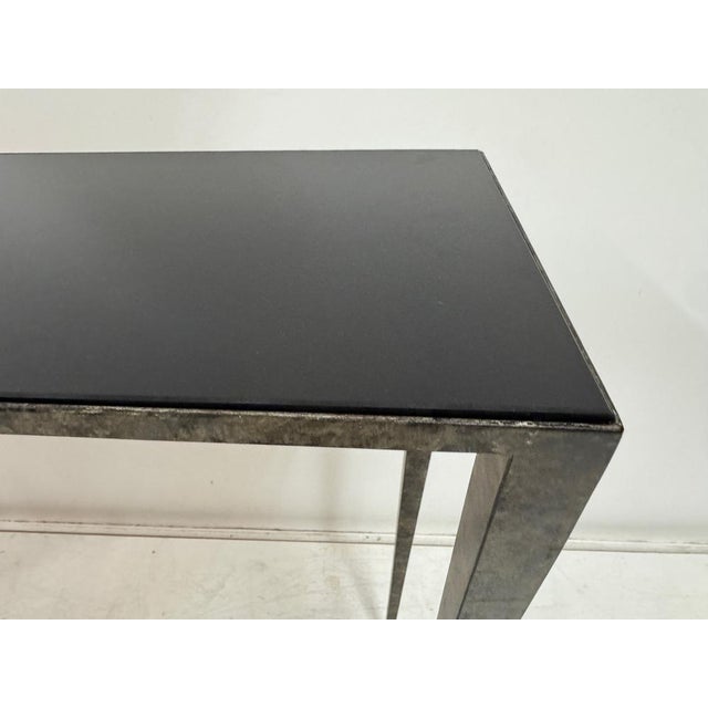2000 - 2009 Forged Steel Console Table in the style of Jean Michel Frank, 2000s For Sale - Image 5 of 17