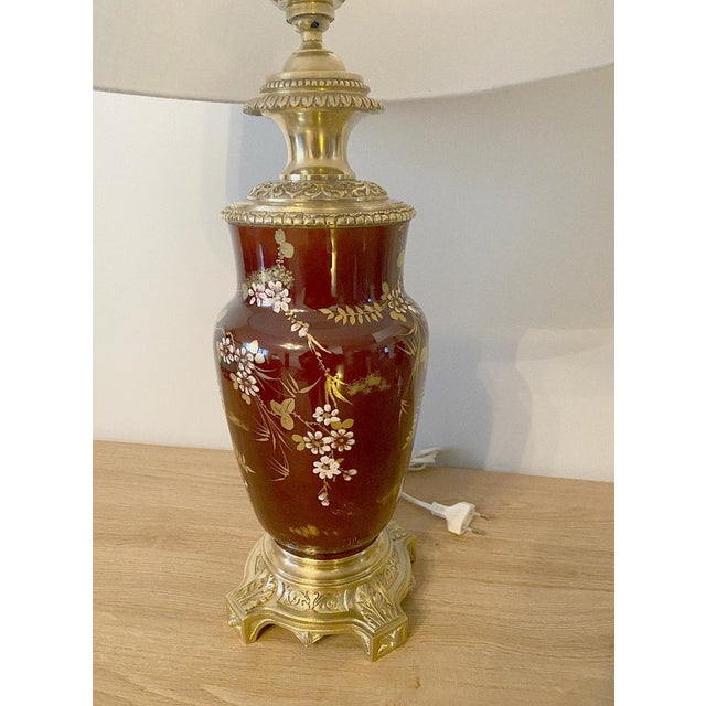 Gilt Bronze & Earthenware Living Room Table Lamps, 19th Century, Set of 2 For Sale - Image 17 of 18