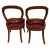 Pair Antique C1880 Victorian Walnut Side Chairs Needlepoint French Polished For Sale - Image 4 of 18