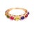 Bochic “Capri” Red Ruby & Multi Color Sapphires Bangle Set In 18K Gold & Silver For Sale - Image 9 of 12
