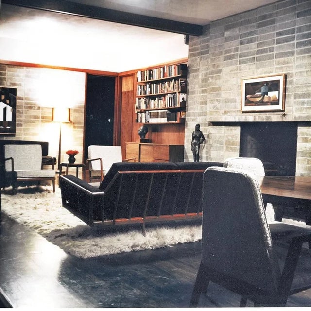 Mid-Century Modern Walnut "Rail Back" Sofa by Mel Smilow for Smilow-Thiell For Sale - Image 14 of 16