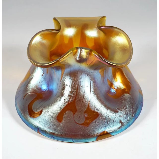 Art Nouveau Glass & Bronze Vase from Loetz, Former Austria-Hungary, 1900s For Sale - Image 3 of 9