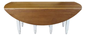 American Farmhouse Maple & Pine Painted Dropleaf Gateleg Console Dining Table