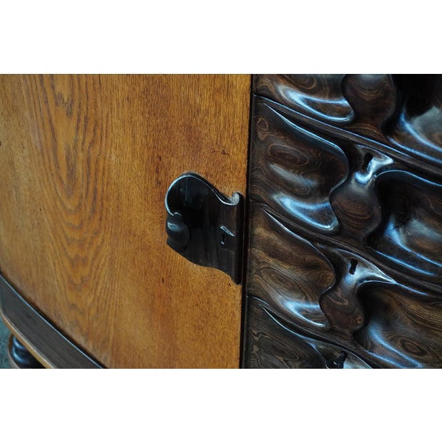 Amsterdamse School Cabinet by Willem Rädecker, Netherlands, 1920s For Sale - Image 9 of 12