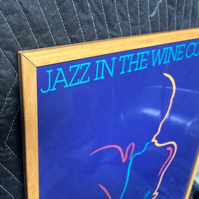 Vintage 1982 Jazz in the Wine Country Souverain Winery Geyserville California Framed Poster For Sale - Image 10 of 12