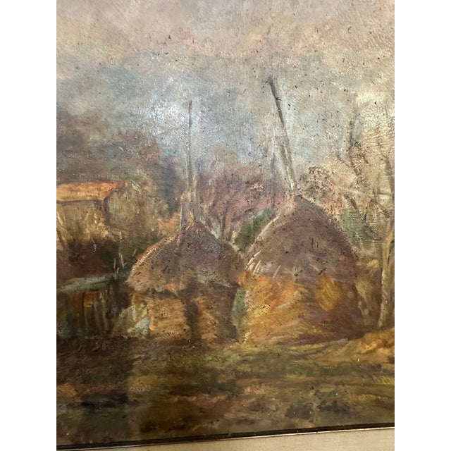 Sergio Tosi, Straw Houses, Oil on Cardboard, 1960s For Sale - Image 3 of 9