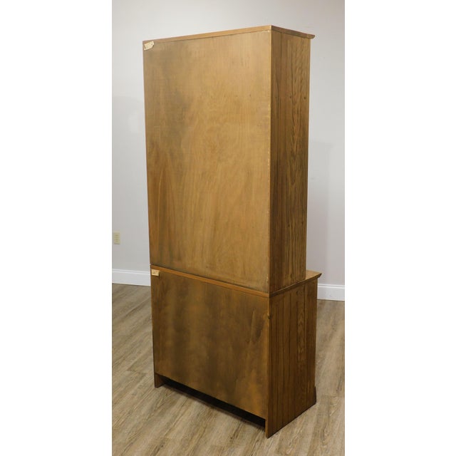 Brandt Ranch Oak Bookcase Top Louvered Door Storage Cabinet Chairish