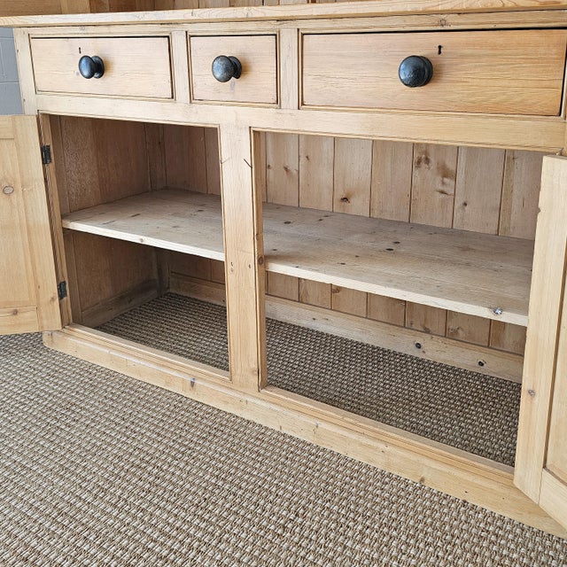 Antique English Pine Housekeeper's Cupboard - Circa 1880 For Sale - Image 11 of 15