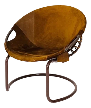 Vintage Suede Ball Chair by Lusch & Co., 1970s