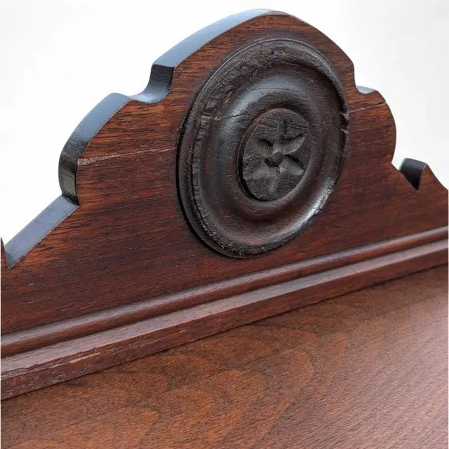 Rare Antique 1920s Signed Baker Furniture Company Walnut Spanish Revival 72" Buffet Sideboard Made in Allegan, Michigan For Sale - Image 9 of 10