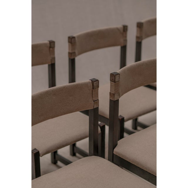Vintage Brutalist Dining Chairs by Emiel Veranneman for De Coene, 1970s, Set of 6 For Sale - Image 15 of 16