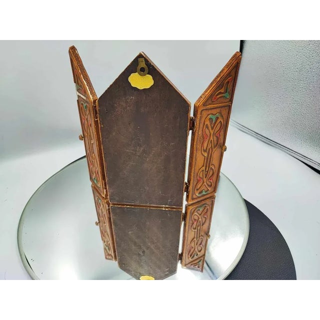 Wood Vintage Wooden Triptych, 1950s-1970s For Sale - Image 7 of 10