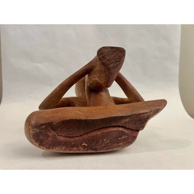 Wood Late 20th Century Carved Wooden Abstract Sculpture For Sale - Image 7 of 7