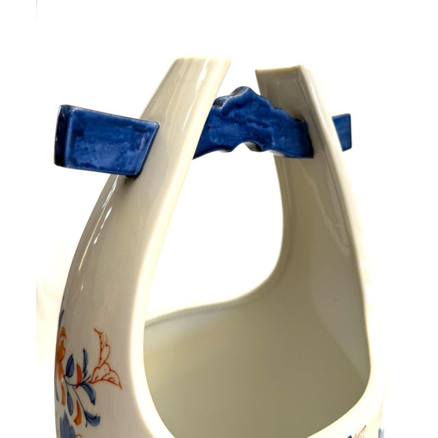 Vintage Japanese Imari Style Porcelain Vase in the Form of a Water Container For Sale - Image 12 of 17