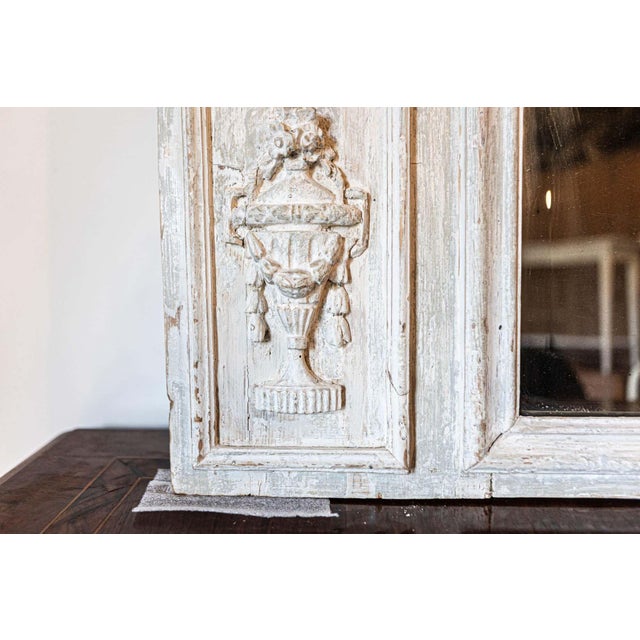 French Louis XVI 1790s Trumeau Mirror with Carved Liberal Arts Allegory For Sale - Image 9 of 13