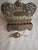 Rare 19thC Polish Brass Hanukkah Menorah Oil Lamp Crown Lions Judaica For Sale - Image 10 of 12