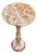 Handcrafted Natural Green & Peach Onyx Pedestal Side Table by Zarva Stone For Sale