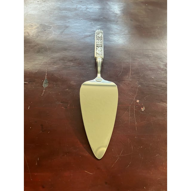 Vintage Konge-Tinn Norwegian Pewter Viking Cake Server, Made by Hardanger Sylvplett, Norway, 1960s For Sale In Miami - Image 6 of 10