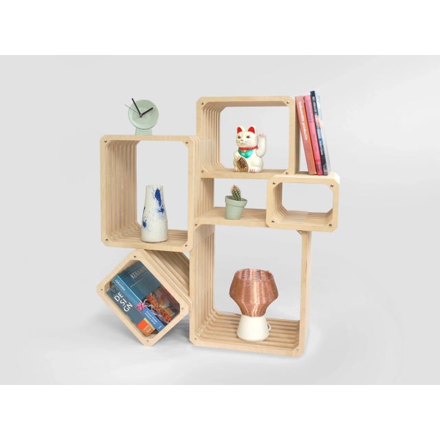 A multipurpose shelving set, where you can customize the shape. The Parallel shelving system contains separate rectangular...