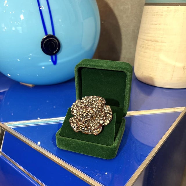 Rosa Brooch with Crystals from Giorgio Armani, Italy, 1990s For Sale - Image 3 of 18