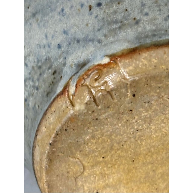 Late 20th Century Folk Art Bird Pottery Oil Cruet, Signed For Sale - Image 6 of 7