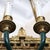 Chandelier in Gilded Bronze and Green Lacquered Metal For Sale - Image 12 of 18