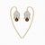 Silver, gold Lily flower earrings with garnet briolettes. Lily flower earrings. Garnet earrings. White flower wedding...