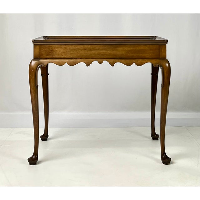 Queen Anne Mid 20th Century Kittinger Tea Table For Sale - Image 3 of 17