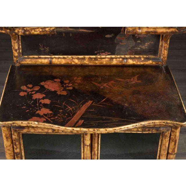 Wood Late 19th Century English Aesthetic Movement Glazed Bamboo Cabinet For Sale - Image 7 of 12