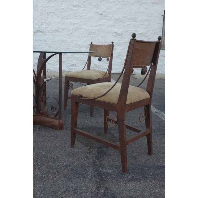 Wood Vintage Handmade Rustic Dining Set Attributed to Carlo De Anda For Sale - Image 7 of 16