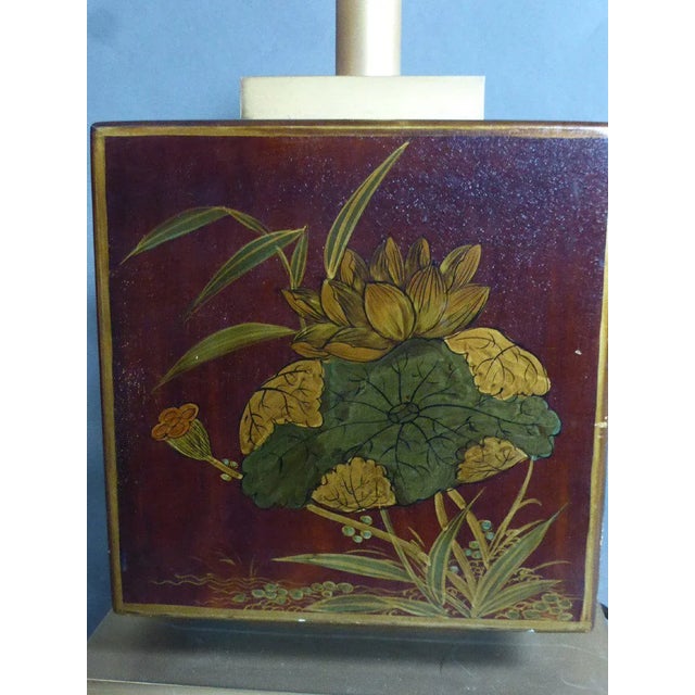 Brass & Lacquer Table Lamp, 1970s For Sale - Image 6 of 10