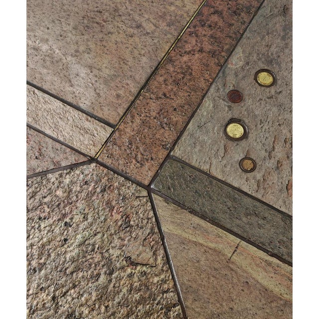 Large Brutalist Coffee Table in Various Kinds of Stone by Paul Kingma, 1980s For Sale - Image 6 of 12