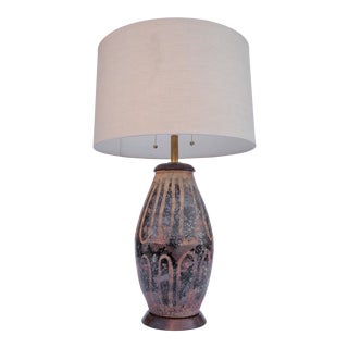 Hand Thrown Ceramic Table Lamp For Sale