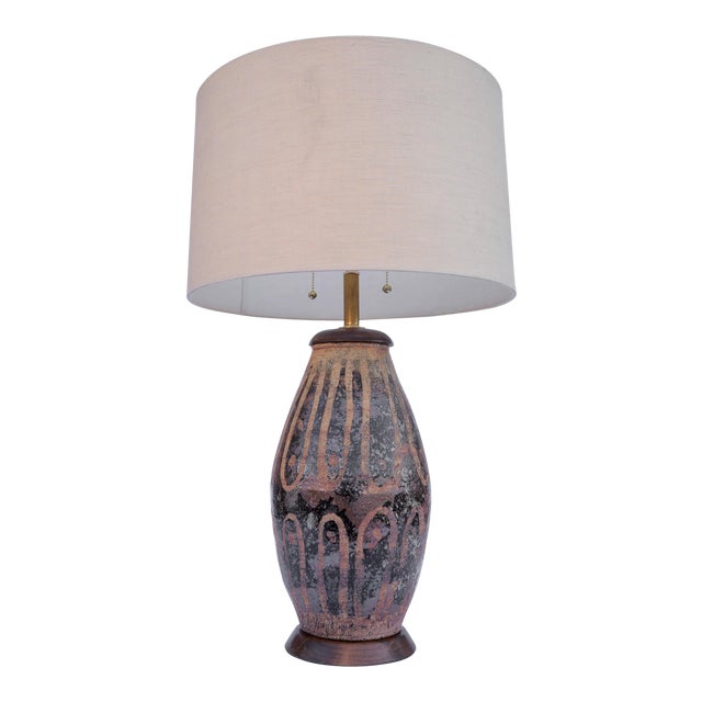 Hand Thrown Ceramic Table Lamp For Sale