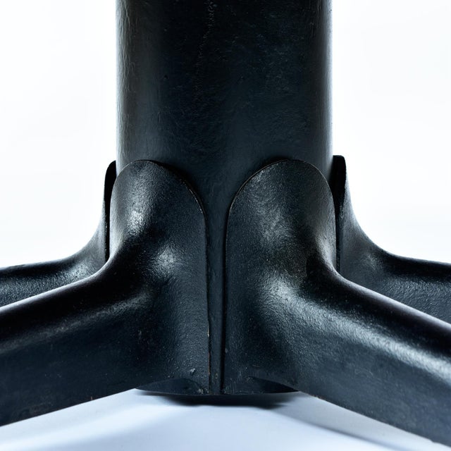 1970s Square 49.5 Inch Danish Teak Butcher Block Coffee Table on Black Iron Base For Sale - Image 5 of 14