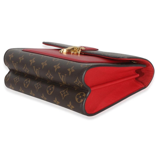 Textile Cherry Monogram Canvas Victoire Chain Bag For Sale - Image 7 of 9
