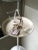 Metal Pair of Mid-Century Modern Feldman Globe Pendant Lights, Los Angeles, Refinished White & Milk Glass For Sale - Image 7 of 11