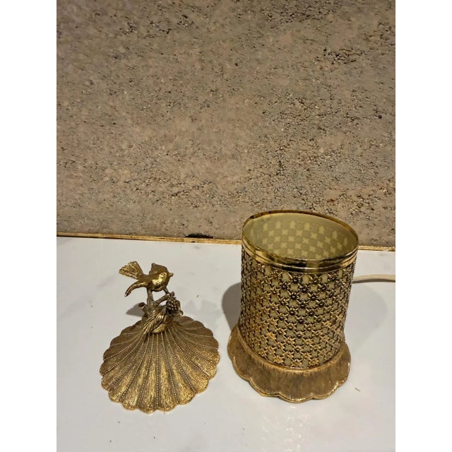Vintage Matson Gold Tone Electric Vanity Light Lamp For Sale - Image 11 of 13