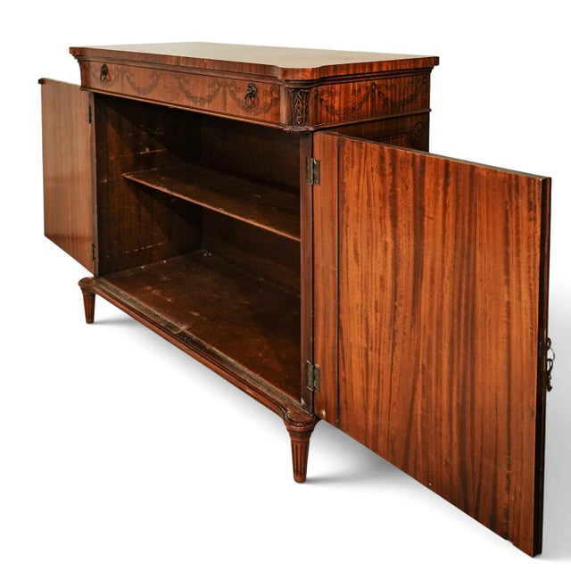 Superb Pair of Antique Style Two Door Mahogany Cupboards Made in Usa, 2 Pieces For Sale In West Palm - Image 6 of 12