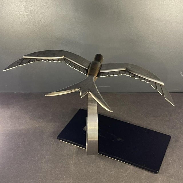 Art Deco Metal Sculpture of Bird, 1930s For Sale - Image 9 of 16