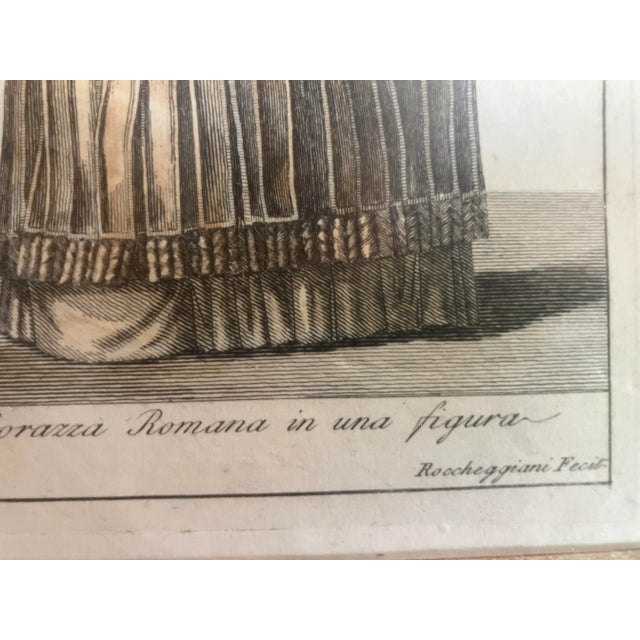 Late 18th Century Hand Colored Etching of Roman Etruscan Chariot & Armor, Copper Frame. For Sale - Image 10 of 11